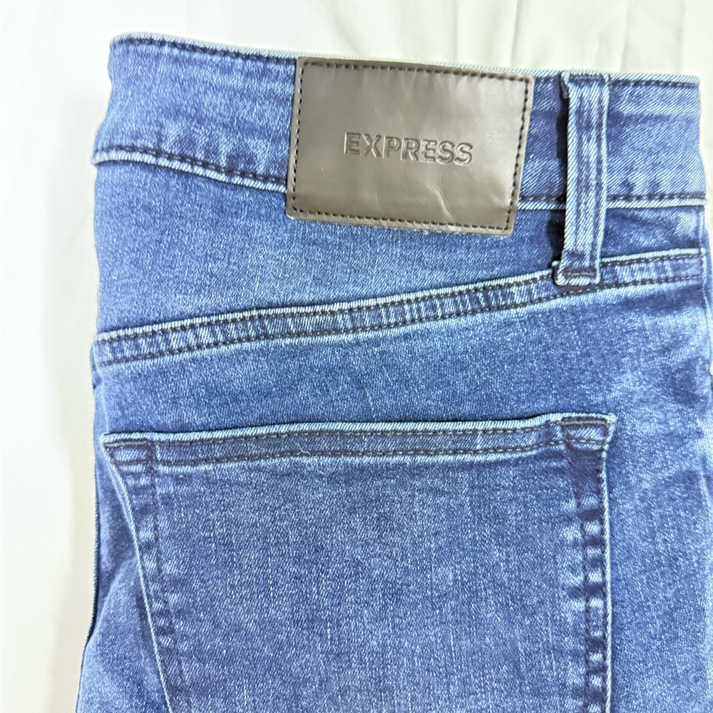 Express Blue Skinny Jeans with Classic Indigo Wash